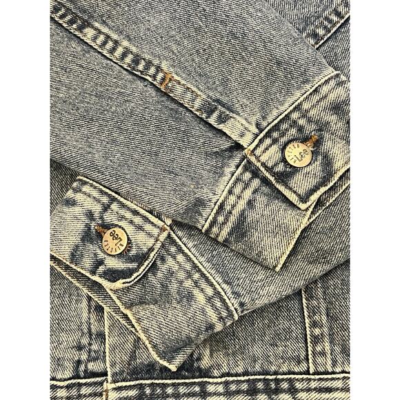 Vintage Lee Riveted Denim Jacket XXL USA Made 90s Trucker Jean Coat - Picture 6 of 6